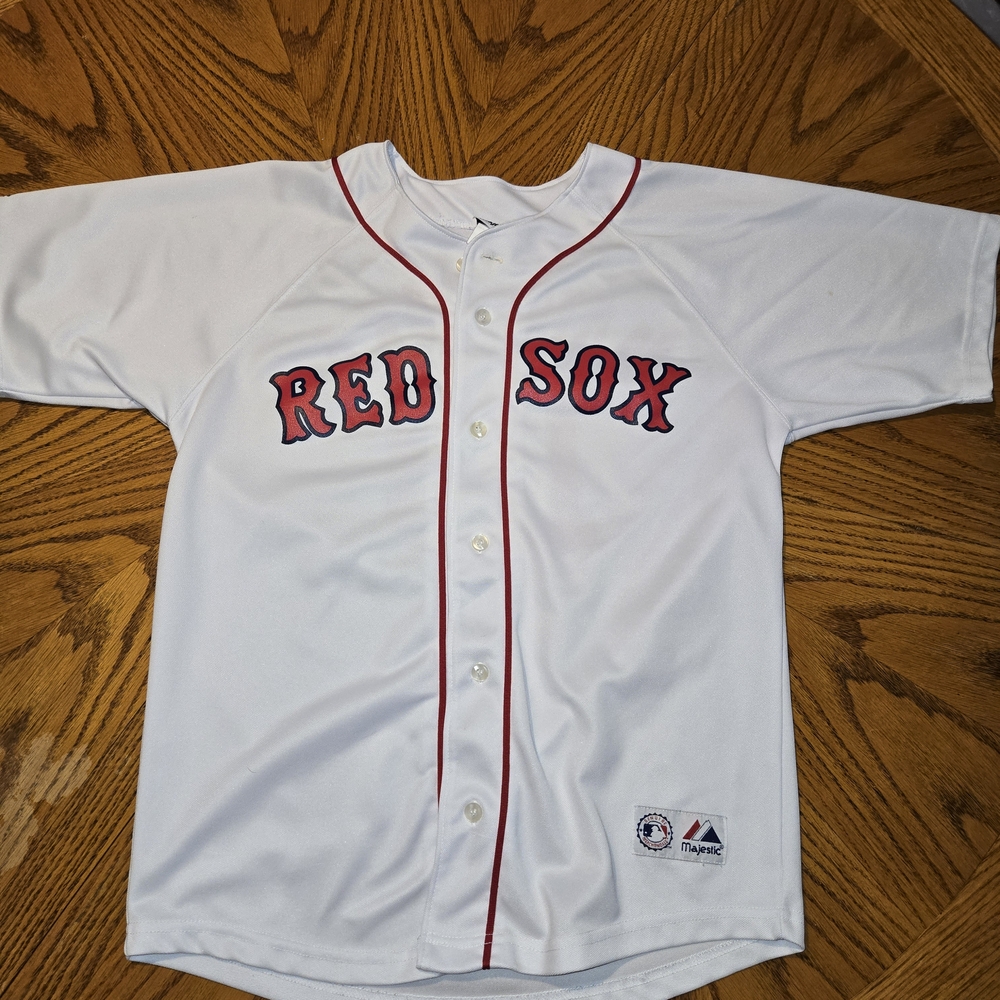 Red Sox White Majestic Baseball Jersey